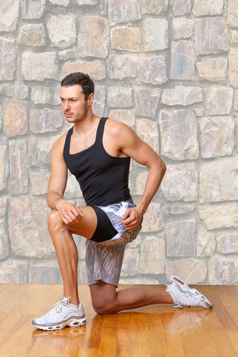 man in anti-chafing shorts to wear when working out