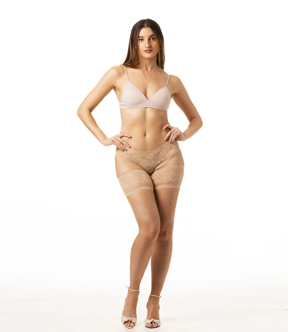 Peony Thigh Bands by Bandelettes® | Beige